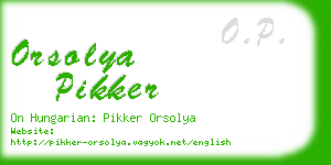 orsolya pikker business card